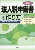 法人税申告書の作り方　平成30年